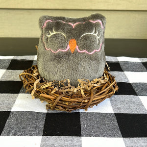 Gray and Pink Owl