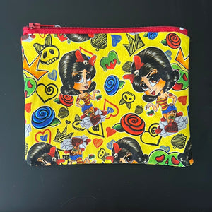 Pinup Snow White Zip Pouch