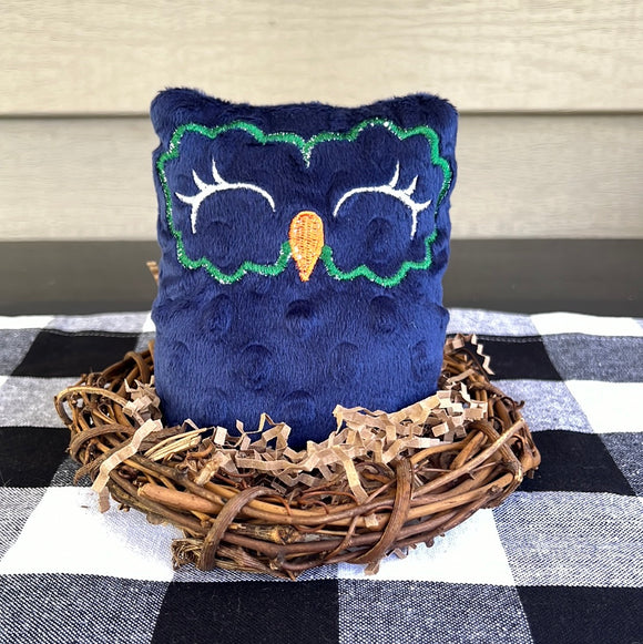 Navy and Green/White Owl