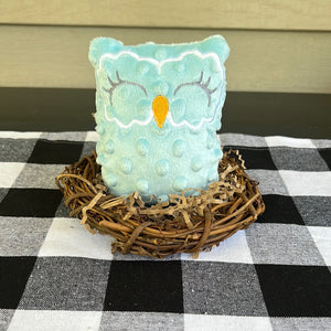 Blue and White Owl