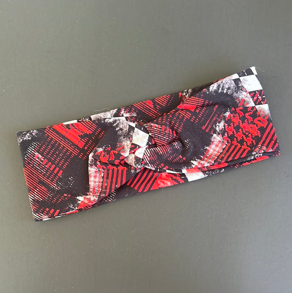Red and Black Wide Headband